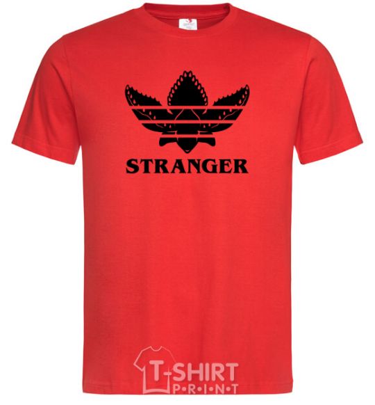 Men's T-Shirt Stranger things adidas red фото