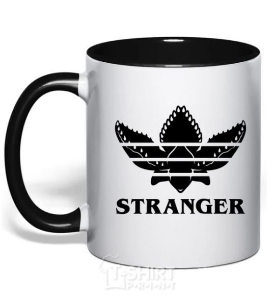 Mug with a colored handle Stranger things adidas black фото