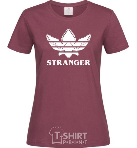 Женская футболка Stranger things adidas Бордовый фото