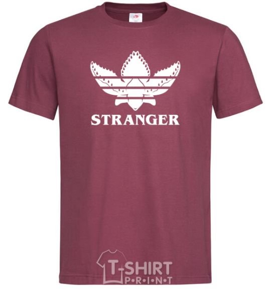 Men's T-Shirt Stranger things adidas burgundy фото