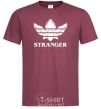 Men's T-Shirt Stranger things adidas burgundy фото