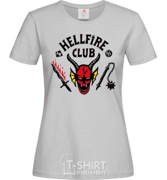 Women's T-shirt Hellfire Club grey фото