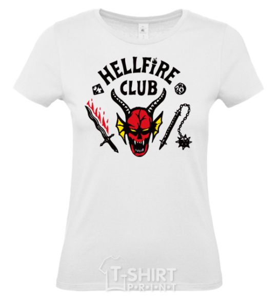 Women's T-shirt Hellfire Club White фото