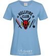 Women's T-shirt Hellfire Club sky-blue фото