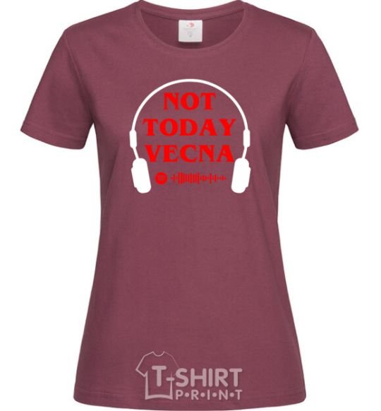 Women's T-shirt Stranger Things Vecna burgundy фото