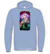 Men`s hoodie Stranger Things Starcourt Mall sky-blue фото