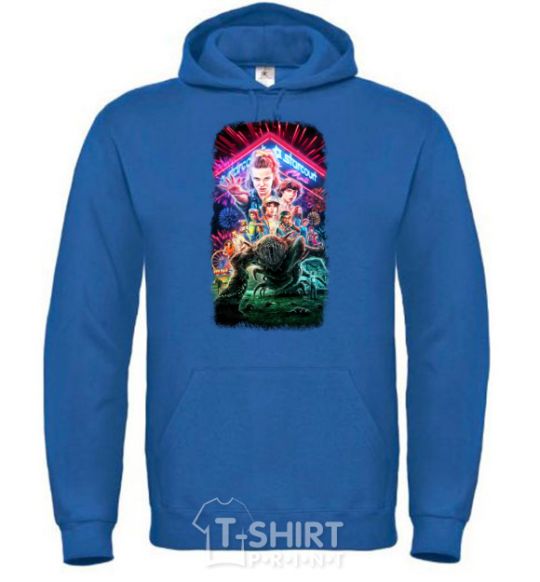 Men`s hoodie Stranger Things Starcourt Mall royal фото