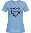 Women's T-shirt Friends dont lie sky-blue фото