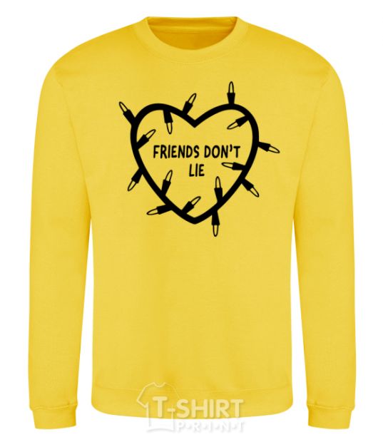 Sweatshirt Friends dont lie yellow фото