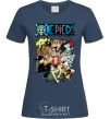 Women's T-shirt One piece anime navy-blue фото