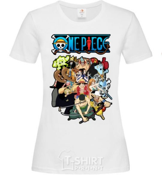 Women's T-shirt One piece anime White фото