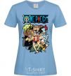 Women's T-shirt One piece anime sky-blue фото