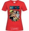 Women's T-shirt One piece anime red фото