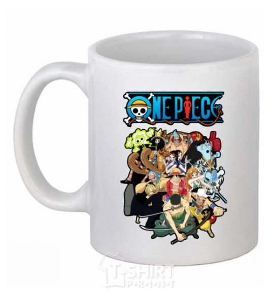 Ceramic mug One piece anime White фото