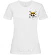 Women's T-shirt One piece skull White фото