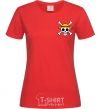 Women's T-shirt One piece skull red фото