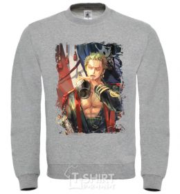 Sweatshirt One piece worn sport-grey фото