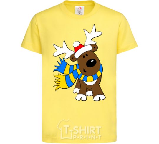 Kids T-shirt Striped deer Ukrainian cornsilk фото