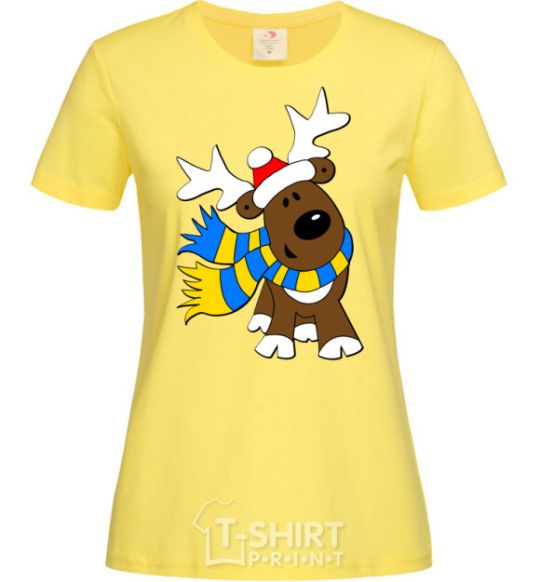 Женская футболка Striped deer український Лимонный фото