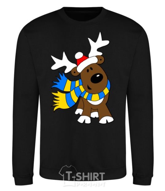 Sweatshirt Striped deer Ukrainian black фото