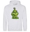 Men`s hoodie Ukrainian garlanded grinch sport-grey фото