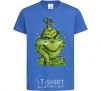 Kids T-shirt Ukrainian garlanded grinch royal-blue фото