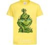 Kids T-shirt Ukrainian garlanded grinch cornsilk фото