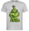 Men's T-Shirt Ukrainian garlanded grinch grey фото