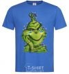 Men's T-Shirt Ukrainian garlanded grinch royal-blue фото