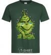 Men's T-Shirt Ukrainian garlanded grinch bottle-green фото