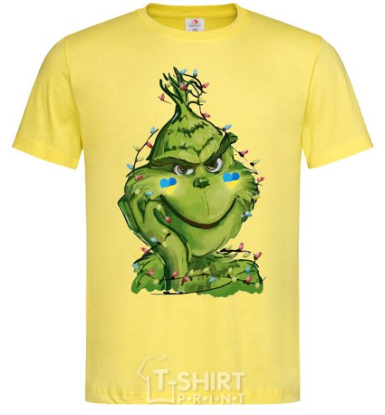 Men's T-Shirt Ukrainian garlanded grinch cornsilk фото