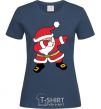 Women's T-shirt Hype Santa Ukrainian navy-blue фото