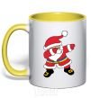 Чашка с цветной ручкой Hype Santa український Солнечно желтый фото