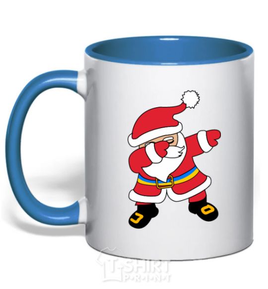 Чашка с цветной ручкой Hype Santa український Ярко-синий фото