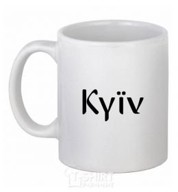 Ceramic mug Kyїv White фото