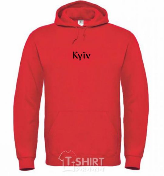 Men`s hoodie Kyїv bright-red фото