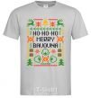 Men's T-Shirt New Year's bavovna grey фото