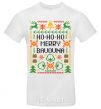 Men's T-Shirt New Year's bavovna White фото