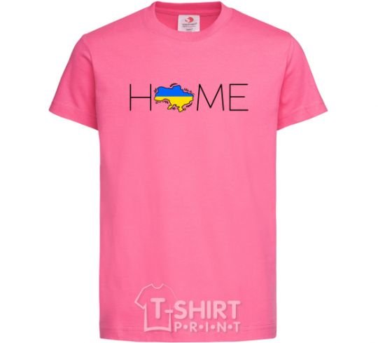 Детская футболка Ukraine home Ярко-розовый фото