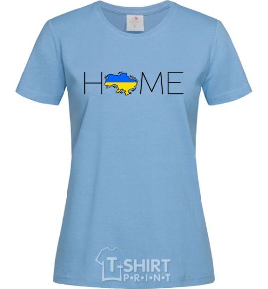 Women's T-shirt Ukraine home sky-blue фото