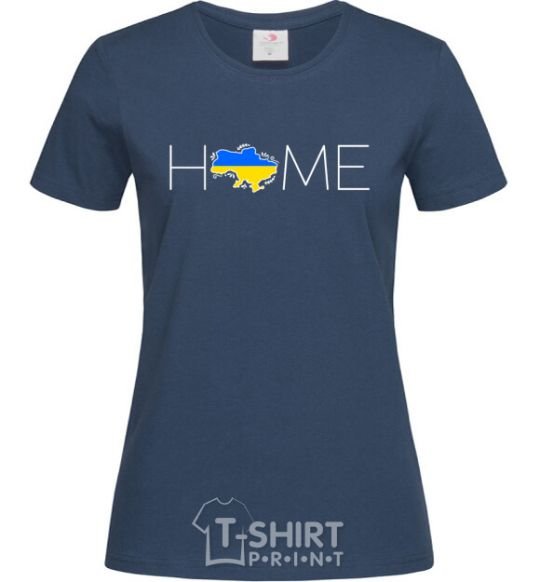 Women's T-shirt Ukraine home navy-blue фото