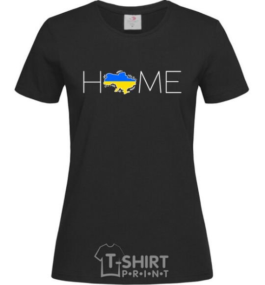 Women's T-shirt Ukraine home black фото