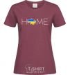 Women's T-shirt Ukraine home burgundy фото