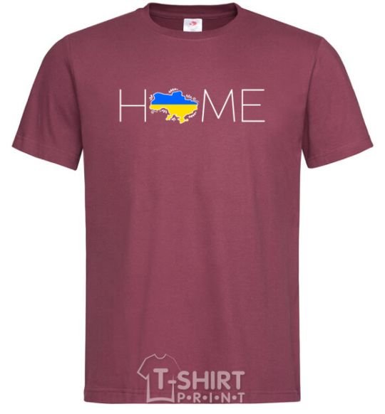 Мужская футболка Ukraine home Бордовый фото