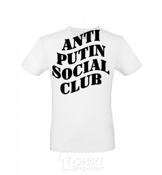 Men's T-Shirt Anti putin social club White фото