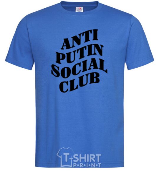 Men's T-Shirt Anti putin social club royal-blue фото