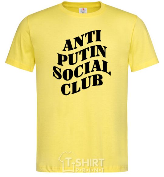 Men's T-Shirt Anti putin social club cornsilk фото