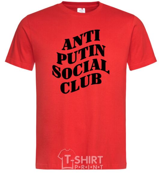 Men's T-Shirt Anti putin social club red фото