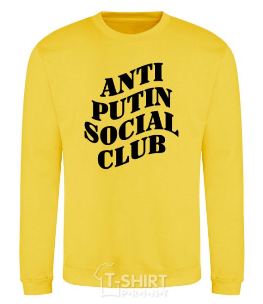 Sweatshirt Anti putin social club yellow фото