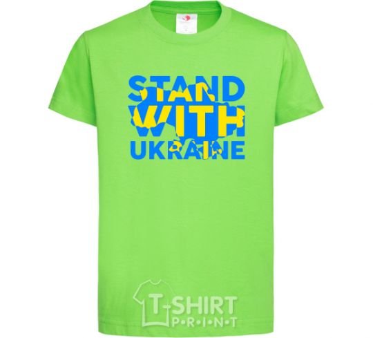 Детская футболка Stand with Ukraine Лаймовый фото